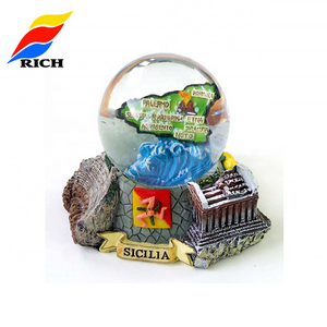 Italy sicilia souvenir custom human christmas resin snow globe kit souvenir crafts