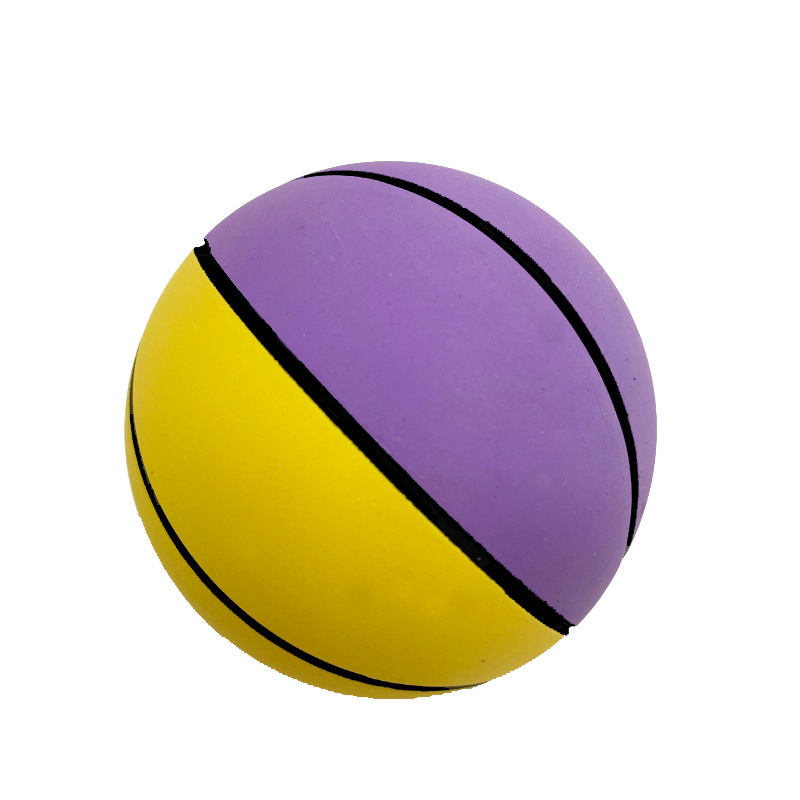 OEM customized mini high elasticity basketball natural rubber small basketball 6cm decompression hollow elastic ball