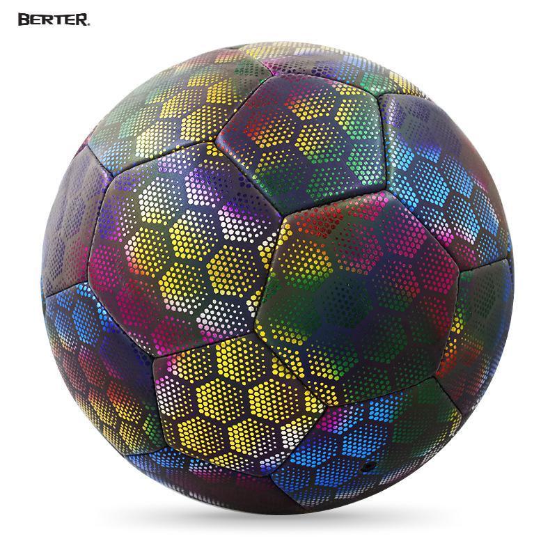 All over the web Hot sale High profit Reflective Holographic PU Machine stitched Soccerball training game Gift Football Balls