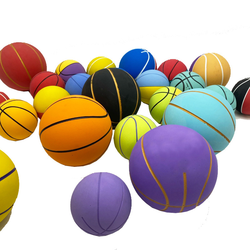 Explosive Factory Wholesale Custom Colorful Rubber print logo High Bounce Ball Mini Basketball Toy training toy ball