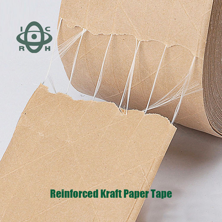 Biodegradable Paper Adhesive Reinforced Activated Water lined Active Roll Water Kraft Paper Tape Waterproof tape