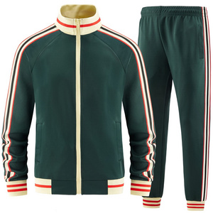 Custom Unisex Long Sleeve Full-zip Sweatsuit Tracksuits Jackets And Pants 2 Piece Outfits Joggers Polyester Track Suits