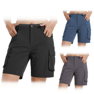 Outdoor Clothing Manufacturer Women Athletic Gym 5 Inch Inseam Shorts Nylon Mens Cargo Shorts With Zipper Pockets