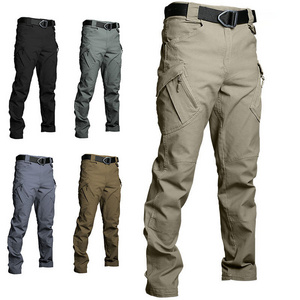 Custom Ix9 Tactical Slim Fit Men's Trousers Work Outdoor Techwear Hiking Pantalons homm Khaki Casual Cargo Pants For Zip Off