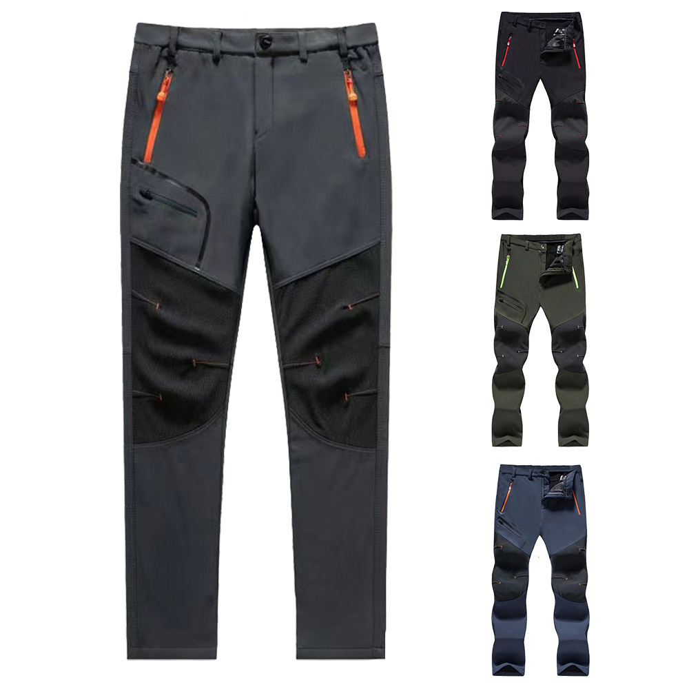 Custom Logo Outdoor Men Gym Hiking Pantalons Homme Casual Waist Jogger Sports Sweat Fleece Liner Trousers Pants