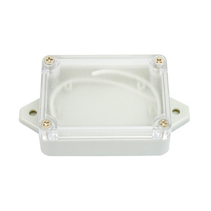 Transparent lid waterproof plastic outdoor projector enclosure with flange