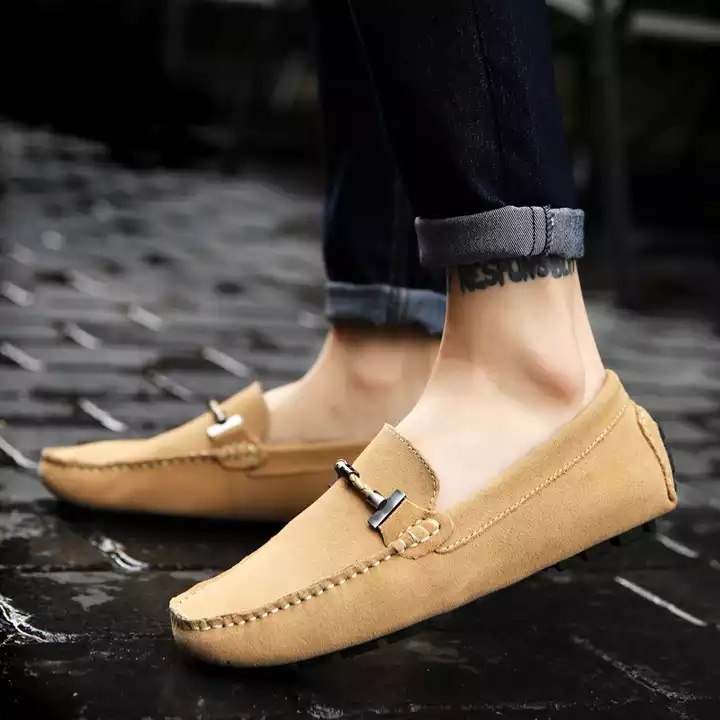 custom big size 38-52 cow suede loafer shoes for men driving shoes moccasin shoes men loafers