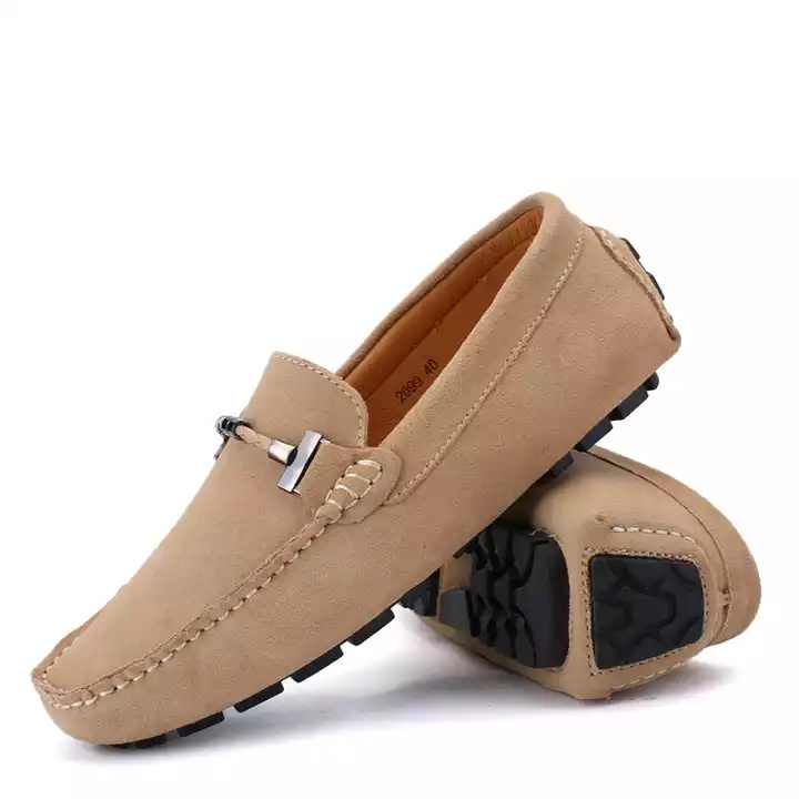 custom big size 38-52 cow suede loafer shoes for men driving shoes moccasin shoes men loafers