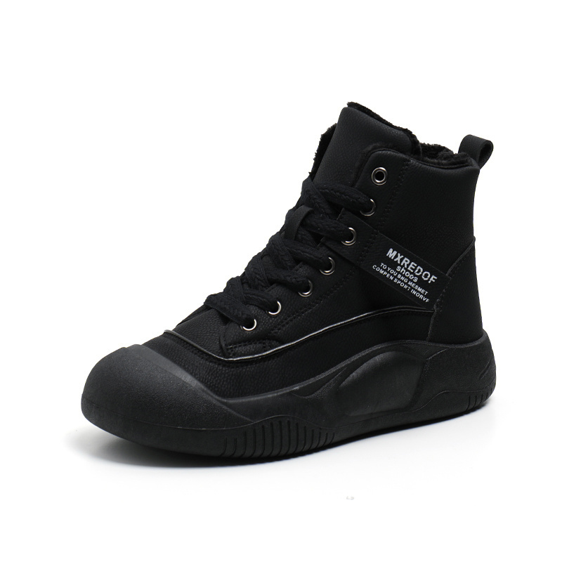 New Velvet Thick-soled High-top Boots Autumn Ugly Cute Casual Retro Boots for women