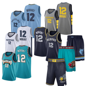 Ja Morant Memphis Jerseys Ja Morant Memphis Stitched American Basketball Team Jersey Shorts Wholesale Ready To Ship- Navy