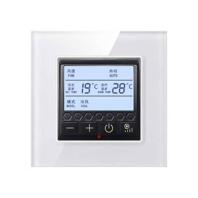 L88 Glass Panel The Central Air Conditioner Fan Thermostat Control Temperature Controller Wall Control Knob Switch