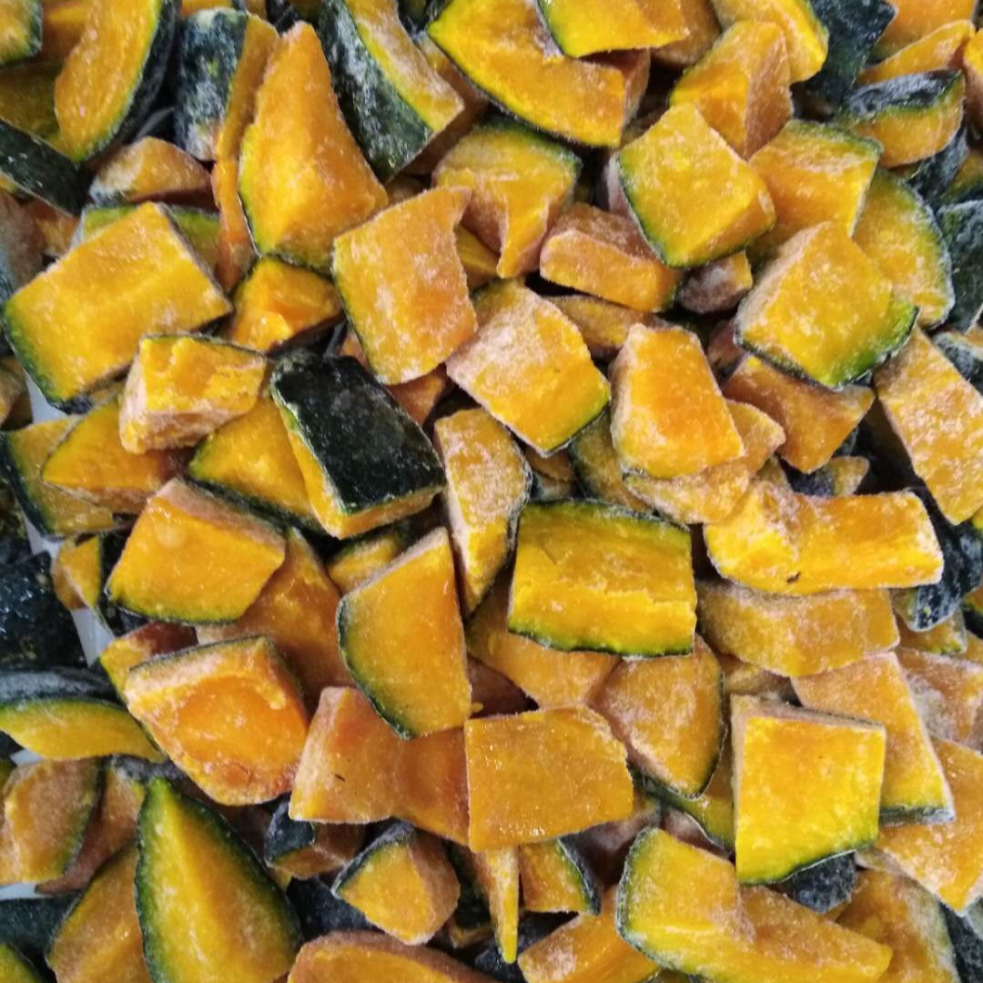 Export Frozen IQF Gold Pumpkin Chunks Cut Diced Block Cubes Freezing Unsweetened Organic Healthy Natural Wholesale price