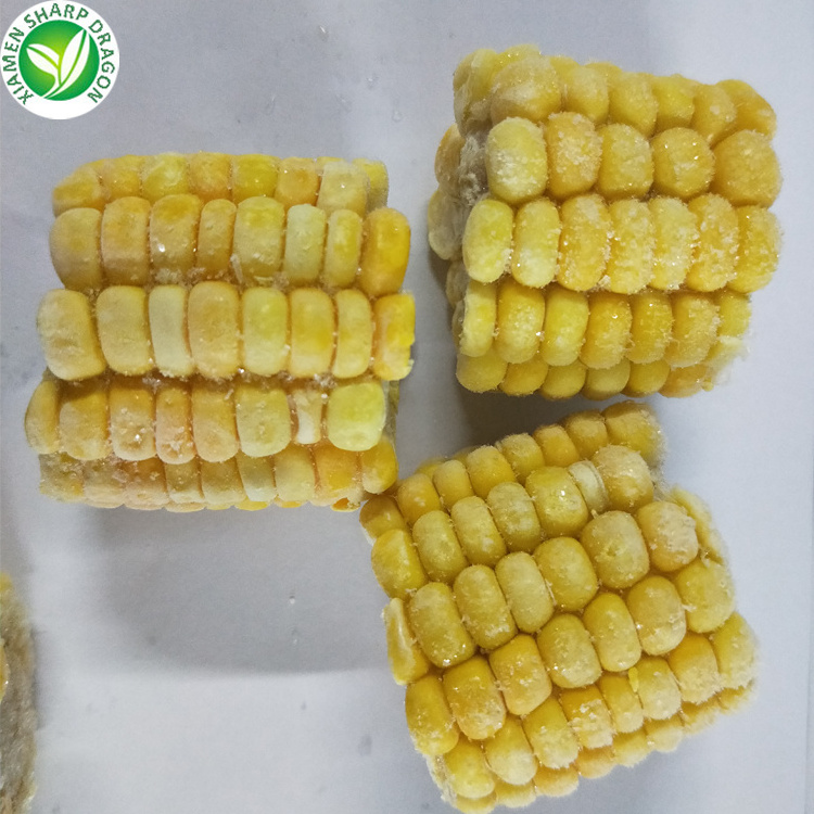 Frozen IQF Steam Organic Best Sweet Uncooked Healthy Cut Corn on the Cob freezing without blanching in a bag Bulk Price