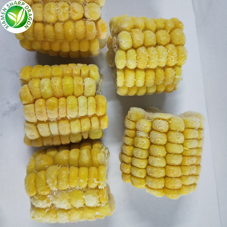 IQF Bulk buyers price frozen sweet yellow corn on the cob block fresh organic freezing without blanching in a bag Wholesale