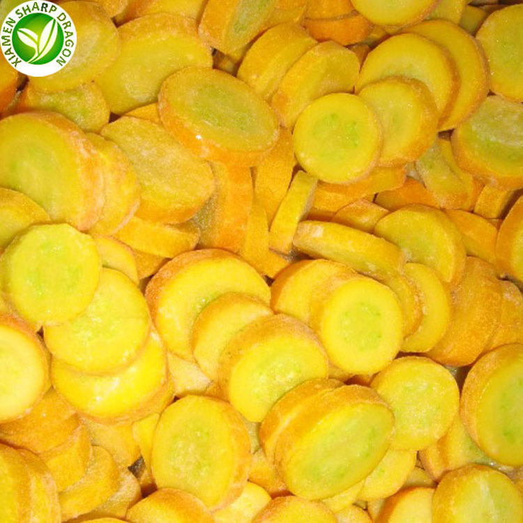 IQF Frozen yellow Green Zucchini Dice Slice Sliced Chunk Diced Block Cubes Cuts Bulk organic Freeze Freezing Wholesale price