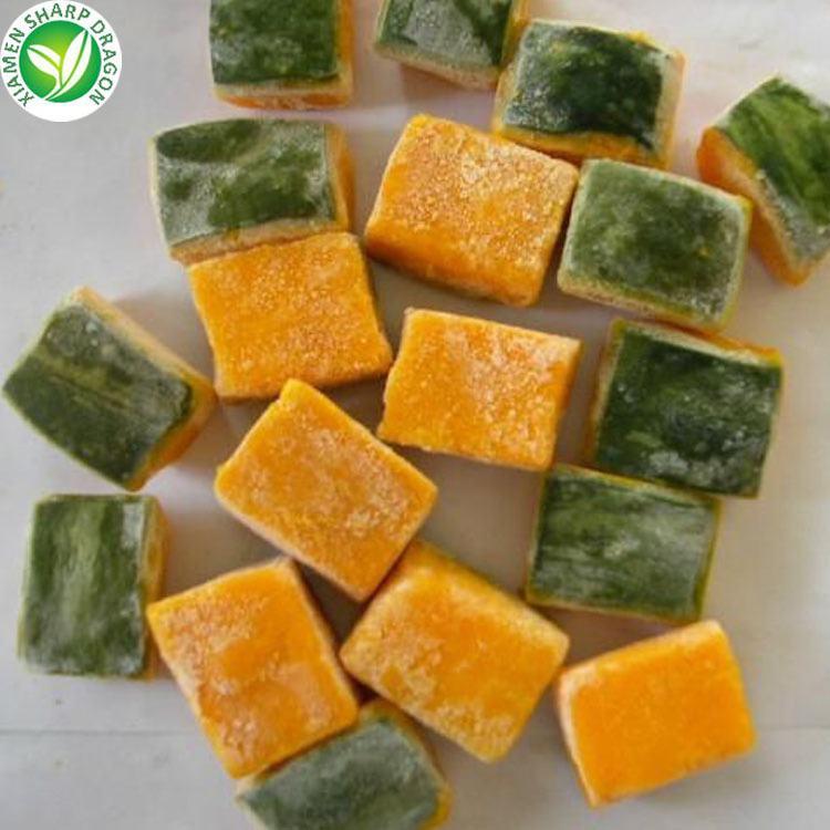 Frozen Peeled Pumpkin Dice Sliced Chunk Diced Block Cubes Cuts Bulk organic Freeze Freezing Unsweetened Wholesale price