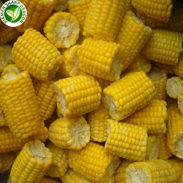 IQF Bulk buyers price frozen sweet yellow corn on the cob block fresh organic freezing without blanching in a bag Wholesale