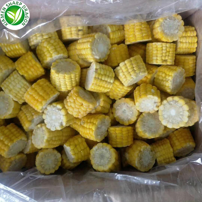 IQF Bulk buyers price frozen sweet yellow corn on the cob block fresh organic freezing without blanching in a bag Wholesale