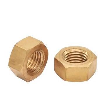 Factory Directly supply DIN 934 Hexagonal Yellow Copper Brass Hex Hex Nut for precision machine