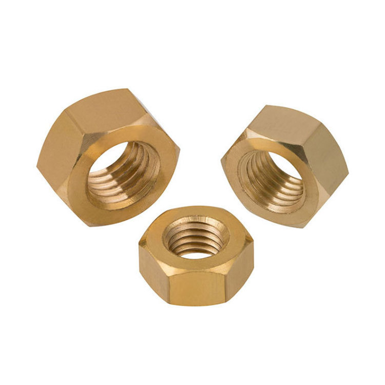 Factory Directly supply DIN 934 Hexagonal Yellow Copper Brass Hex Hex Nut for precision machine