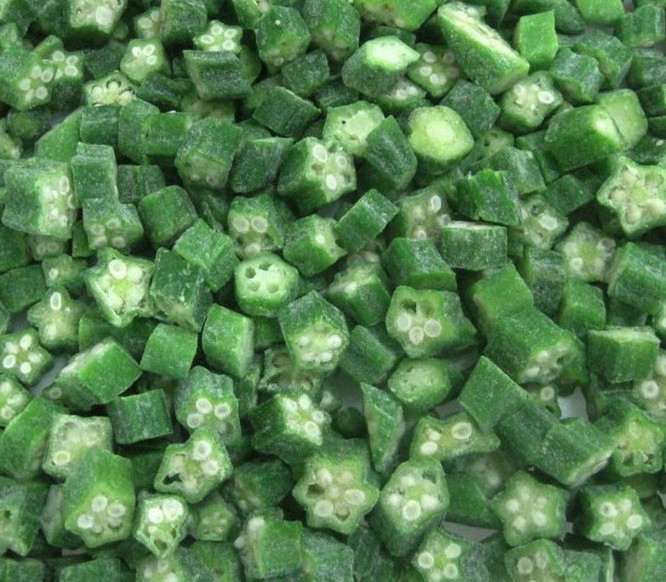 IQF Frozen Okra Whole Or Cutting