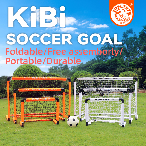 KiBi pvc plastic foldable portable folding soccer stand net goal post set 90x60cm easy fold training soccer ball clip xiamen