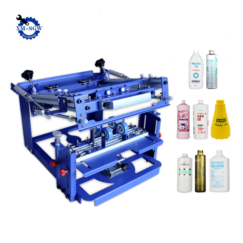 Manual Cylinder Screen Printing Machine Cylinder Silk Screen Printing Machine for Pen/Cup/Mug/Bottle with 10in Squeegee