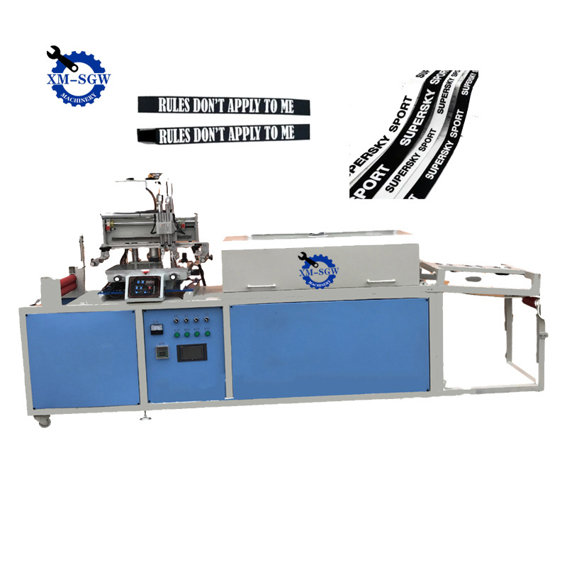 High Quality Automatic 3 Colors Roll To Roll  Silk Screen Printer Tape Ribbon Screen Printing Machine