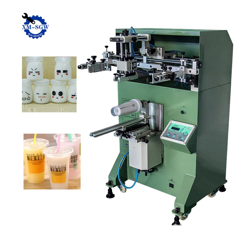 Factory Price Round Bottle Silk Screen Printing Machine For Cosmetic Glass Plastic Tube Water Paper Coffee Cup