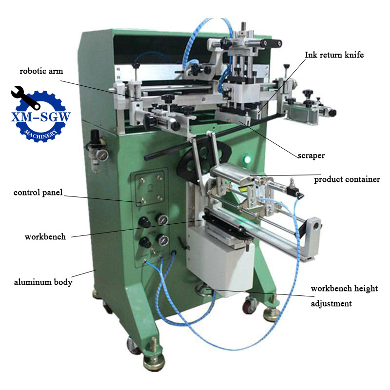 Good Quality Glass Bottle Silk Screen Printer Cup Screen Printing Machine For Round Coffee Paper Water Cosmetic Plastic Tube