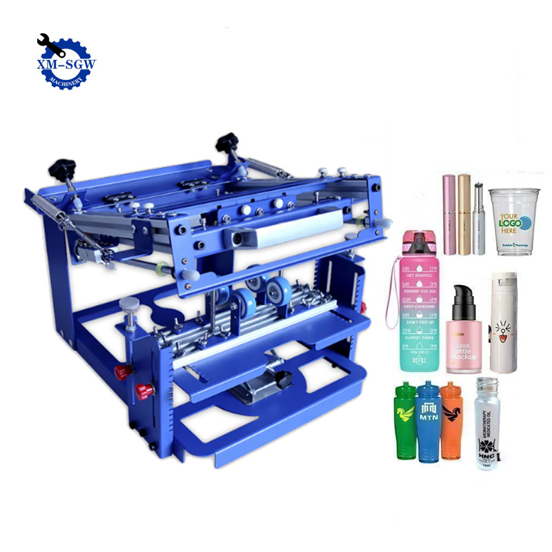 Hot Sale Manual Pen/Cup/Mug/Bottle Easy to Operate Single Color Cylinder Curved Silk Screen Printing Machine