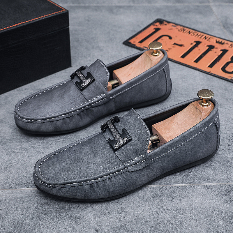 Wholesale Cheap Pu Leather Men Loafers Slip-on Men Casual Shoes Light-weight Driving Shoes Casual Dress Flats For Men