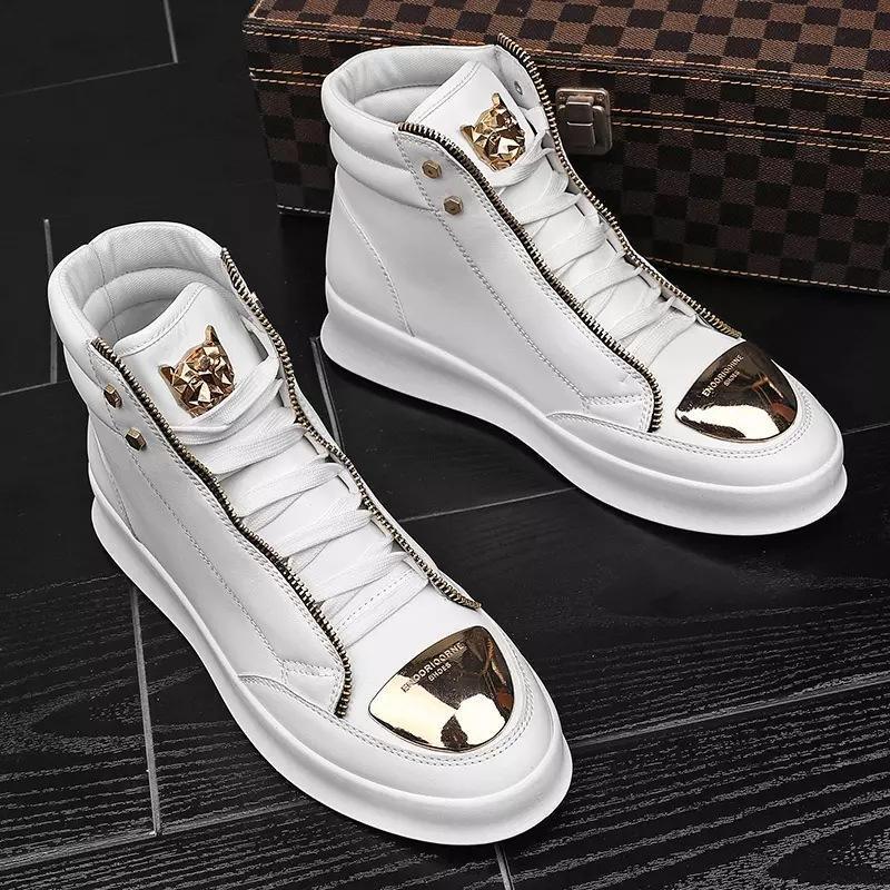 Europe And America Fashion Luxury Men Sports Casual Sneakers High Quality Casual Shoes Men High-top Martin Boots For Men