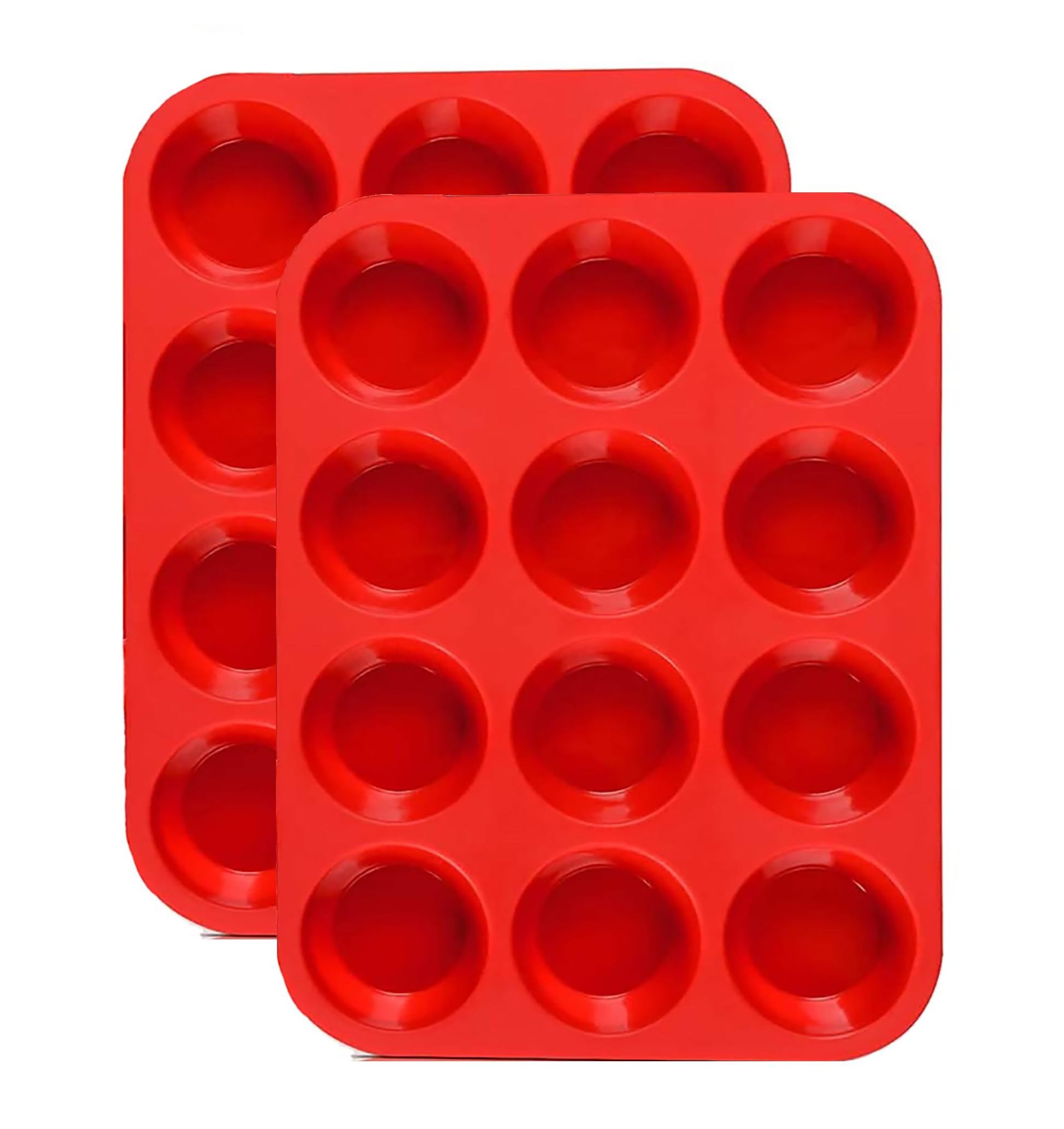 Oem Odm Non-Stick Muffin Pan 12 Cups Oven Safe Homemade Food Grade Bpa Free Bread Silicone Pizza Baking Molds