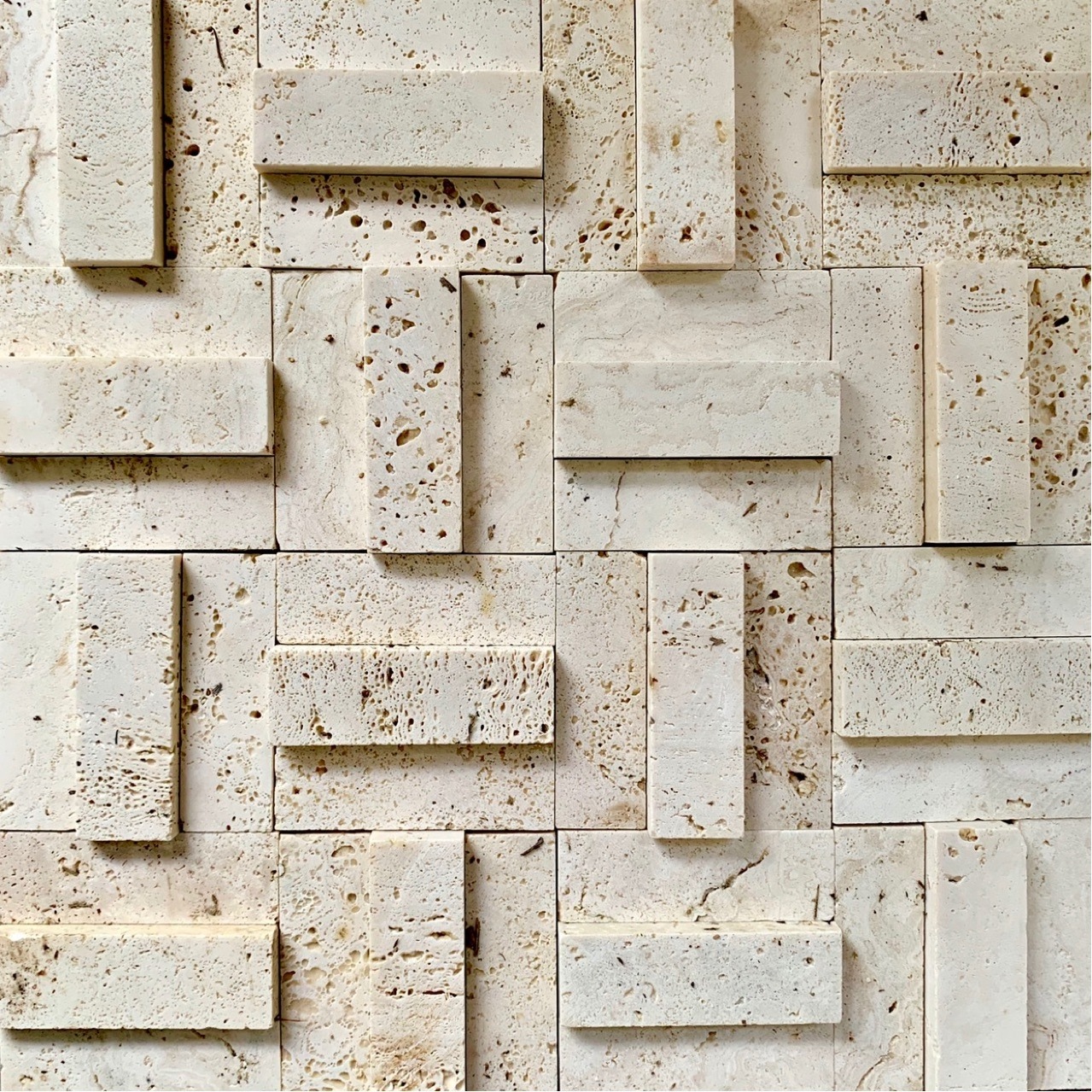 Factory direct Beige Travertine Mosaic Wall Stone Mosaic Tiles for For Kitchen