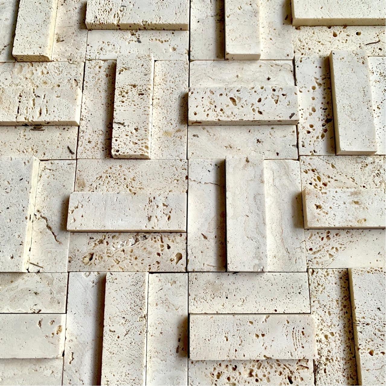 Factory direct Beige Travertine Mosaic Wall Stone Mosaic Tiles for For Kitchen