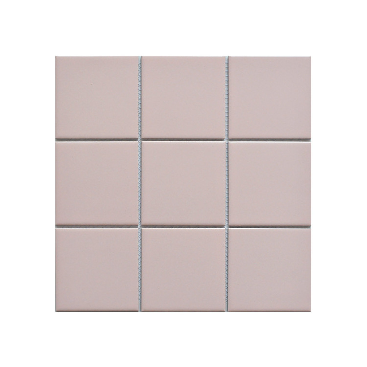 Background wall low price beautiful pink mosaic patterns square shape mosaic tile