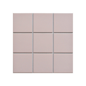 Background wall low price beautiful pink mosaic patterns square shape mosaic tile