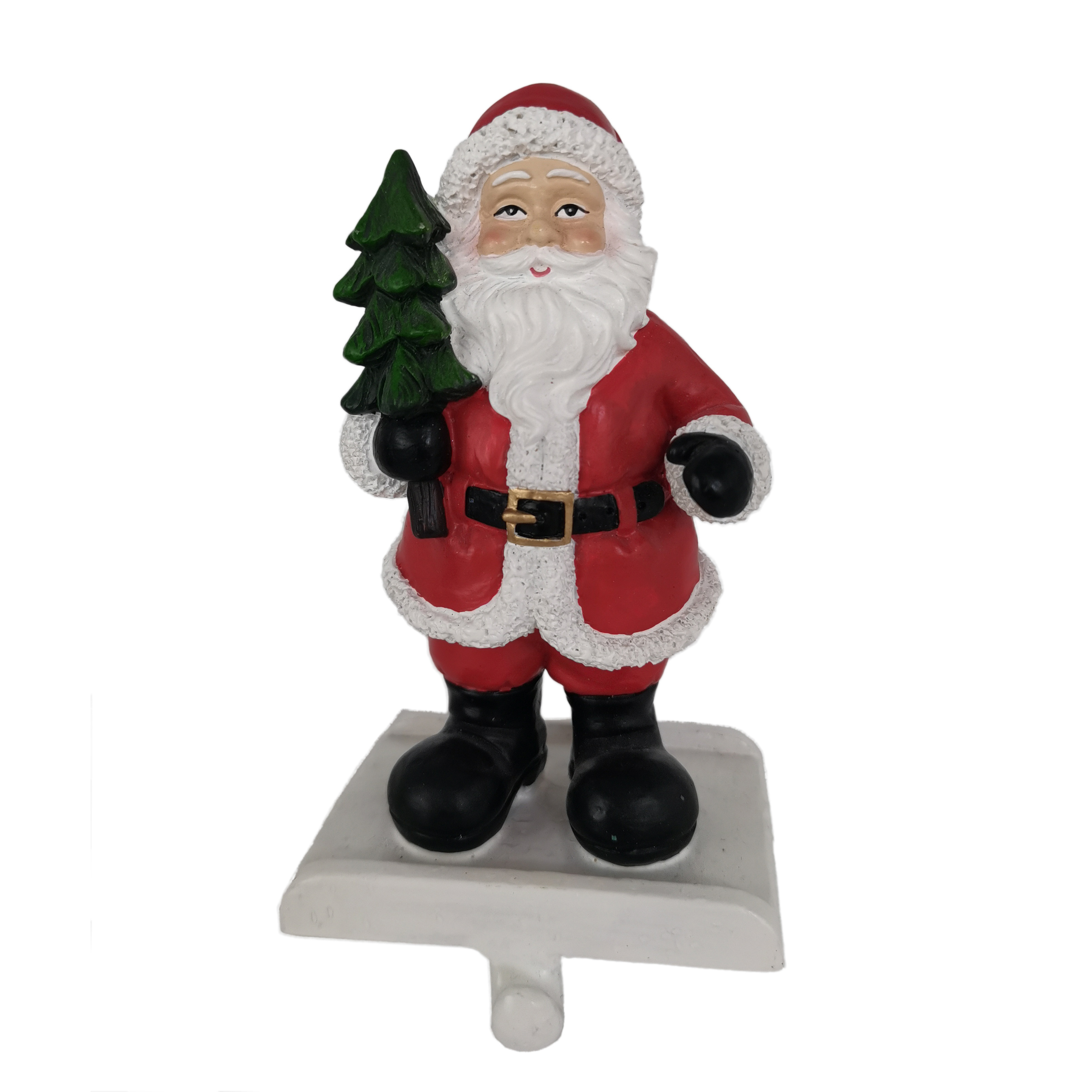 Seasonal Xmas Decor Christmas Polyresin Handmade Santa Claus Stockings & Holders Stand