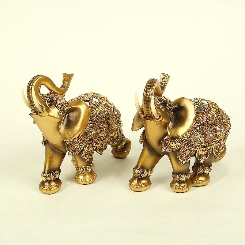 resin craft animal statue elephant ornaments gifts for wedding home decoration Polyresin sculpture