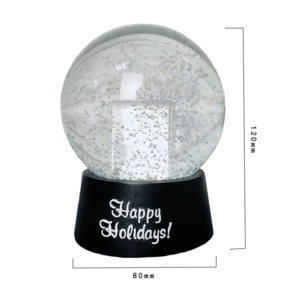 Personalized Crystal Ball OEM Resin Crafts Glass Glitter Snow Globe with Photo Insert