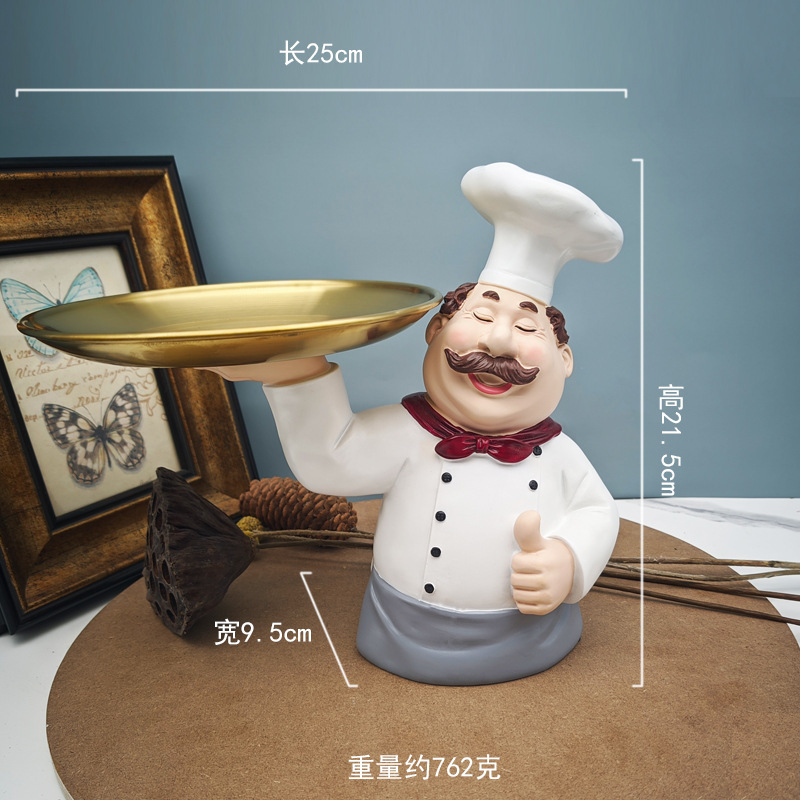 Home Decoration Miniature Model Customized Funny Kitchen Chef Sets Figurine Statues