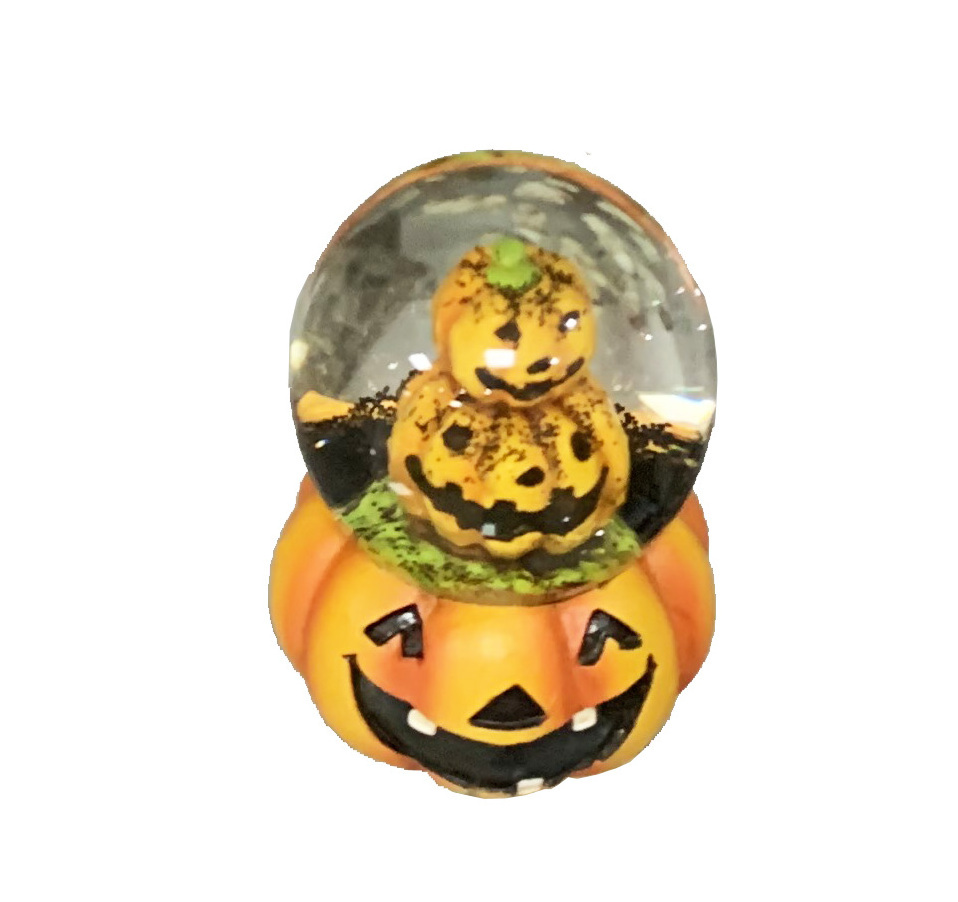 Halloween Festival Party Decorations Carved Pumpkin Lantern Water Snow Globe Figurines