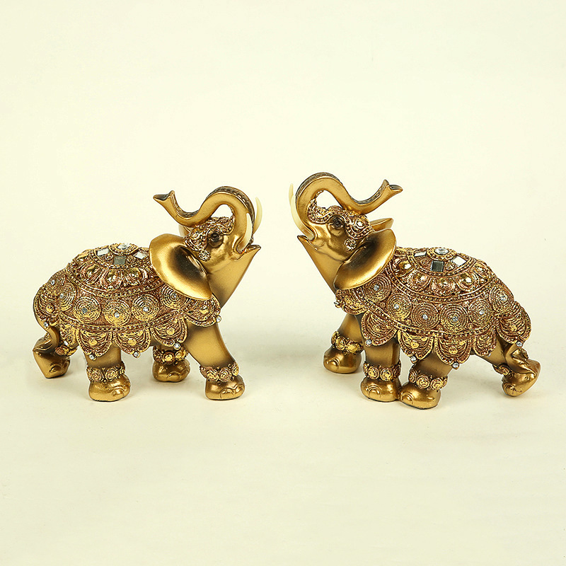 resin craft animal statue elephant ornaments gifts for wedding home decoration Polyresin sculpture