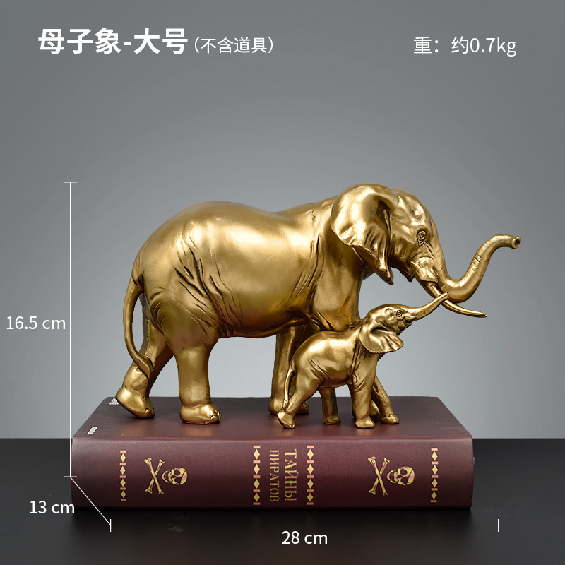 Nordic Light Luxury Decorative Resin Elephant Figurine Statue Animals for Home Decoration Christmas Holiday Decoration