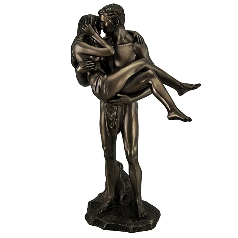 Art sculpture custom resin craft sexy beautiful bronze nude woman