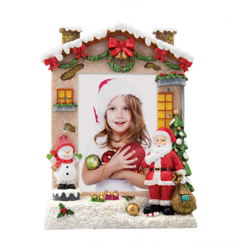 Custom Design Hand Painted Home Decor Crafts Christmas Resin Picture Frame 3D Photo Frame