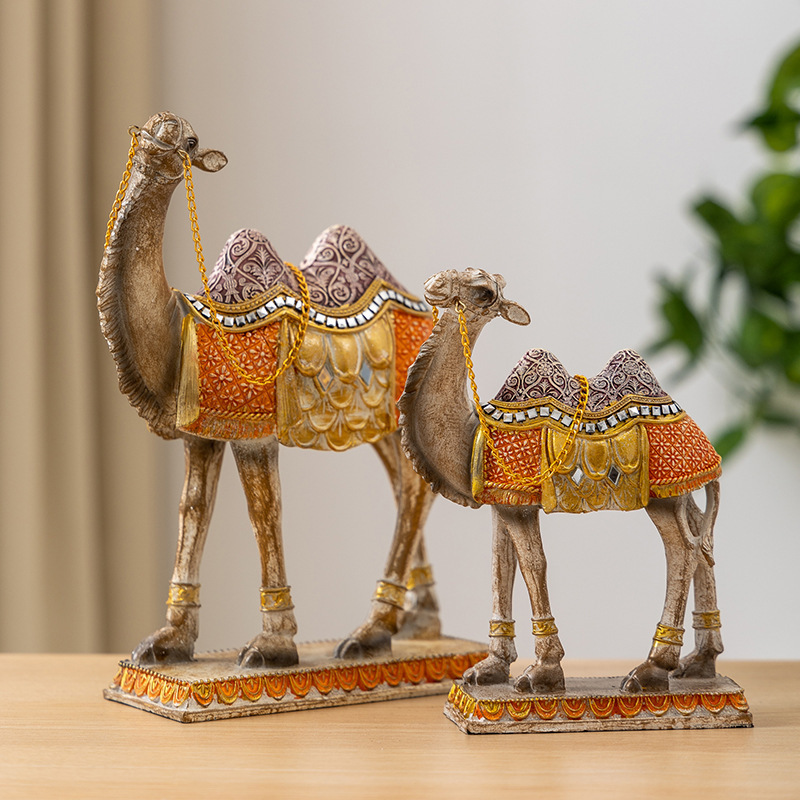 Custom Design Saudi Arabia Alam Qatar Cute Resin Camel Hand Painted Enamel Jewelry Boxes Camel Figurines Souvenirs