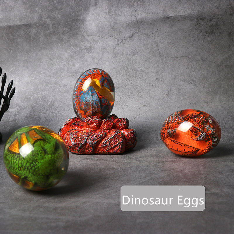 New Design Harry Pott-er Game Of Thron-es Dragon Egg Toys Action Figure Cool Luminous Decoration Resin jurassic ornament