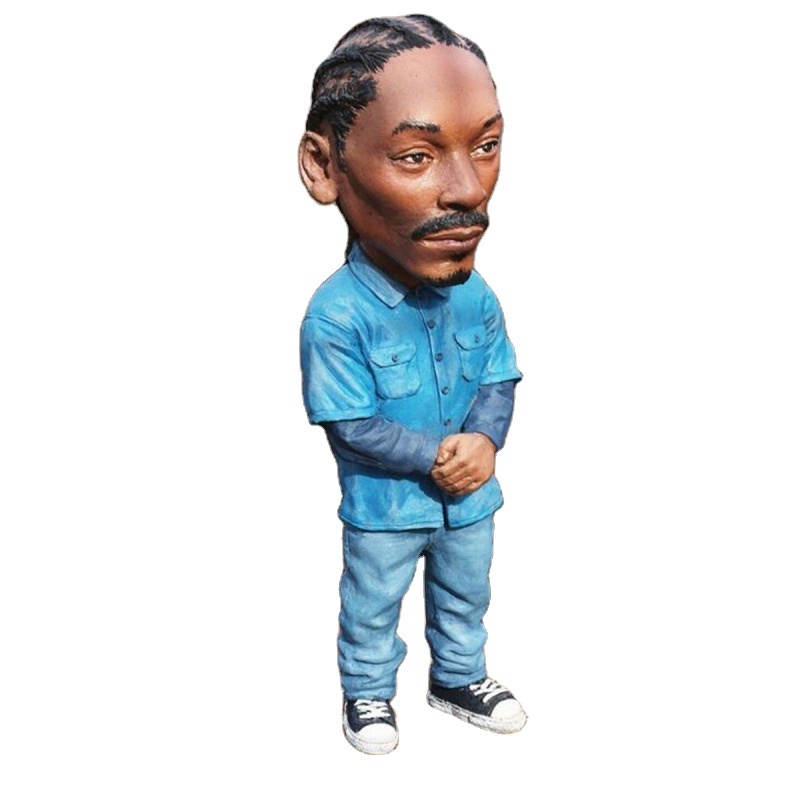 Wholesale Garden Decor New Rapper Figurines Ornaments Handmade Resin Rap Music Star Sculpture Home Office Desktop Statue